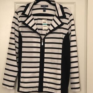 Black and white Karen Scott sport jacket.